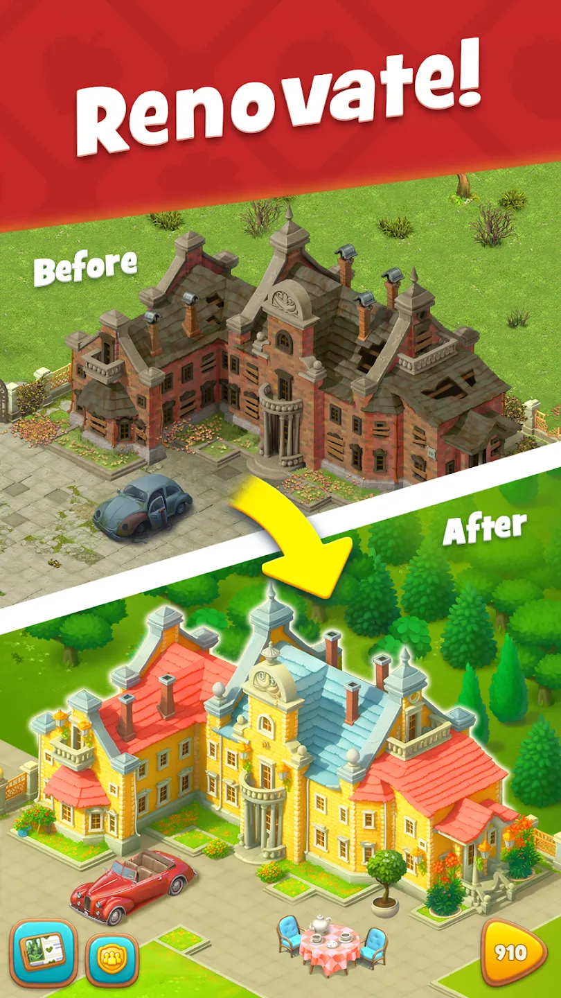 Gardenscapes v9.6.0 APK Мод (Много денег) Screenshot 4 Gardenscapes v9.6.0 APK Мод (Много денег) Screenshot 4