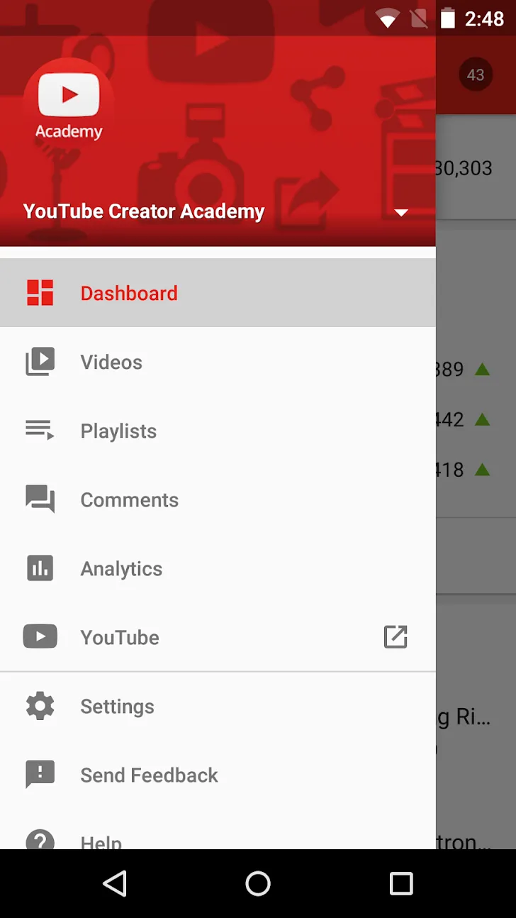 Творческая студия YouTube Screenshot 1