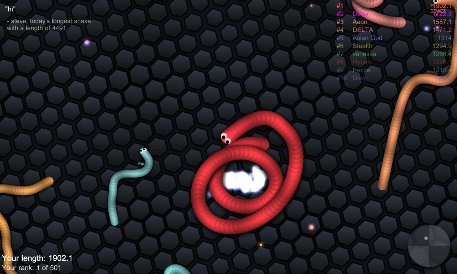 slither.io [мод: без рекламы] Screenshot 5