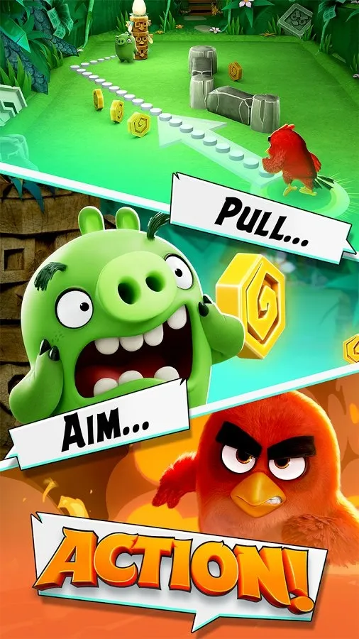 Angry Birds Action [мод: много денег] Screenshot 1
