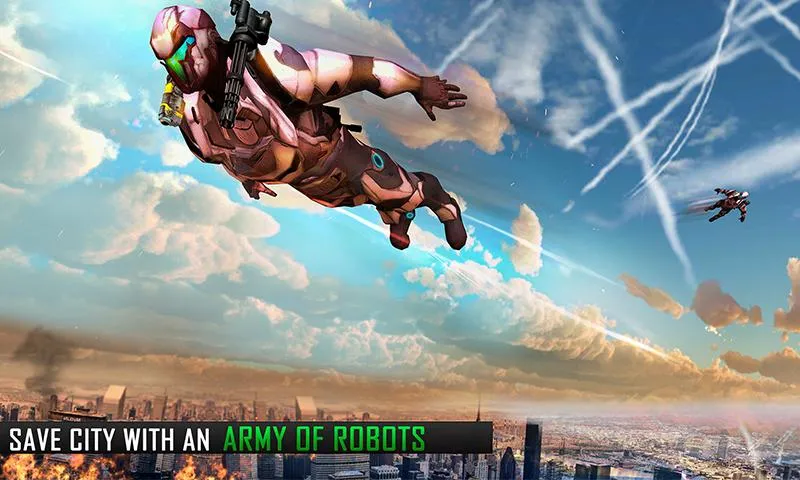 Летающий робот Grand City Rescue [мод: много денег] Screenshot 1