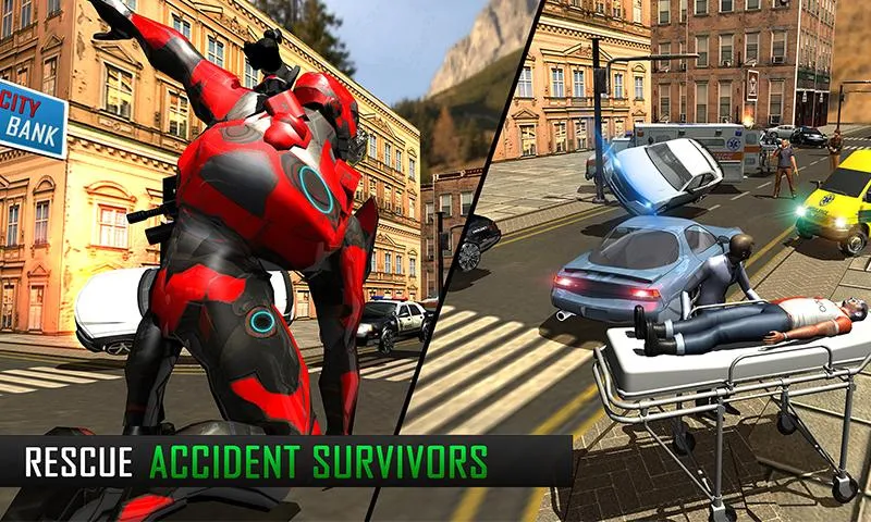 Летающий робот Grand City Rescue [мод: много денег] Screenshot 3