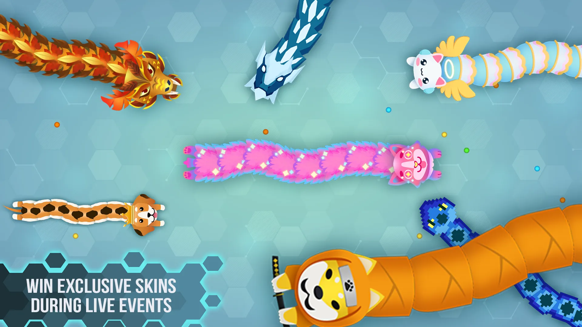 Snake.io v2.2.144 APK Мод (Меню, Разблокированы скины, Масштаб 0-10) Screenshot 2 Snake.io v2.2.144 APK Мод (Меню, Разблокированы скины, Масштаб 0-10) Screenshot 2
