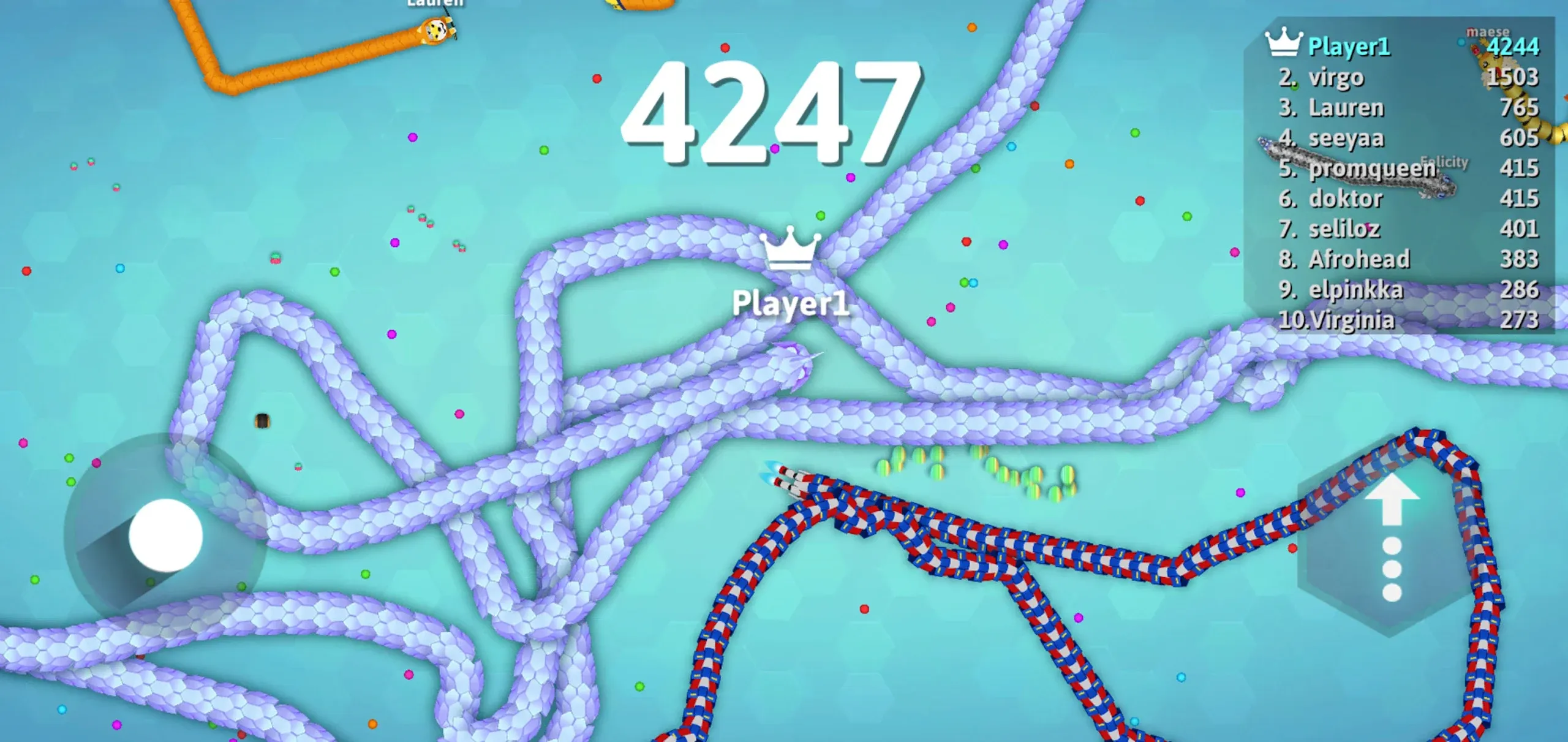 Snake.io v2.2.144 APK Мод (Меню, Разблокированы скины, Масштаб 0-10) Screenshot 4 Snake.io v2.2.144 APK Мод (Меню, Разблокированы скины, Масштаб 0-10) Screenshot 4