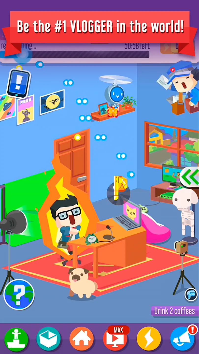 Vlogger Go Viral: Игра ютюбера v2.43.76 APK Мод (Много денег) Screenshot 4