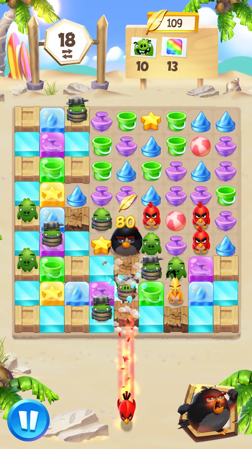 Angry Birds Match 3 v9.9.1 APK Мод (Много денег) Screenshot 5