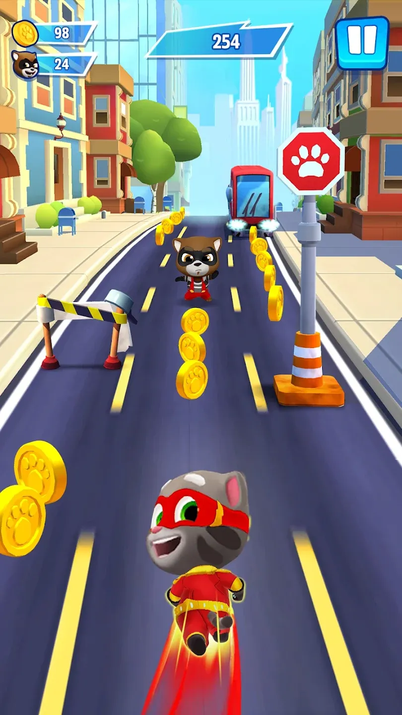 Говорящий Том: погоня героев v26.2.0.11210 APK Мод (Много денег) Screenshot 1