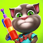 Скачать Говорящий Том: водная битва Мод (Много денег) на Андроид