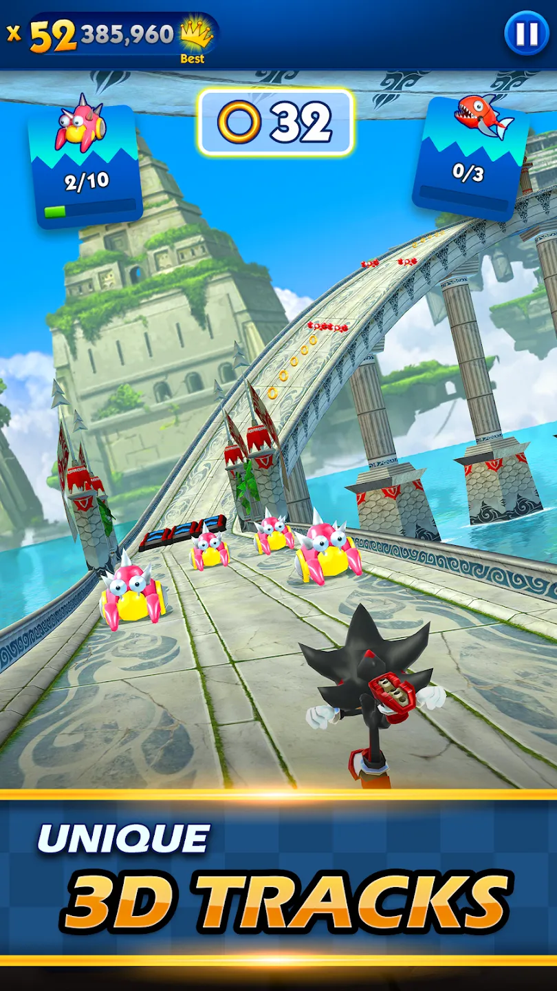 Sonic Dash v9.9.0 APK Мод (Меню, Режим бога, Деньги, Персонажи разблокированы) Screenshot 2