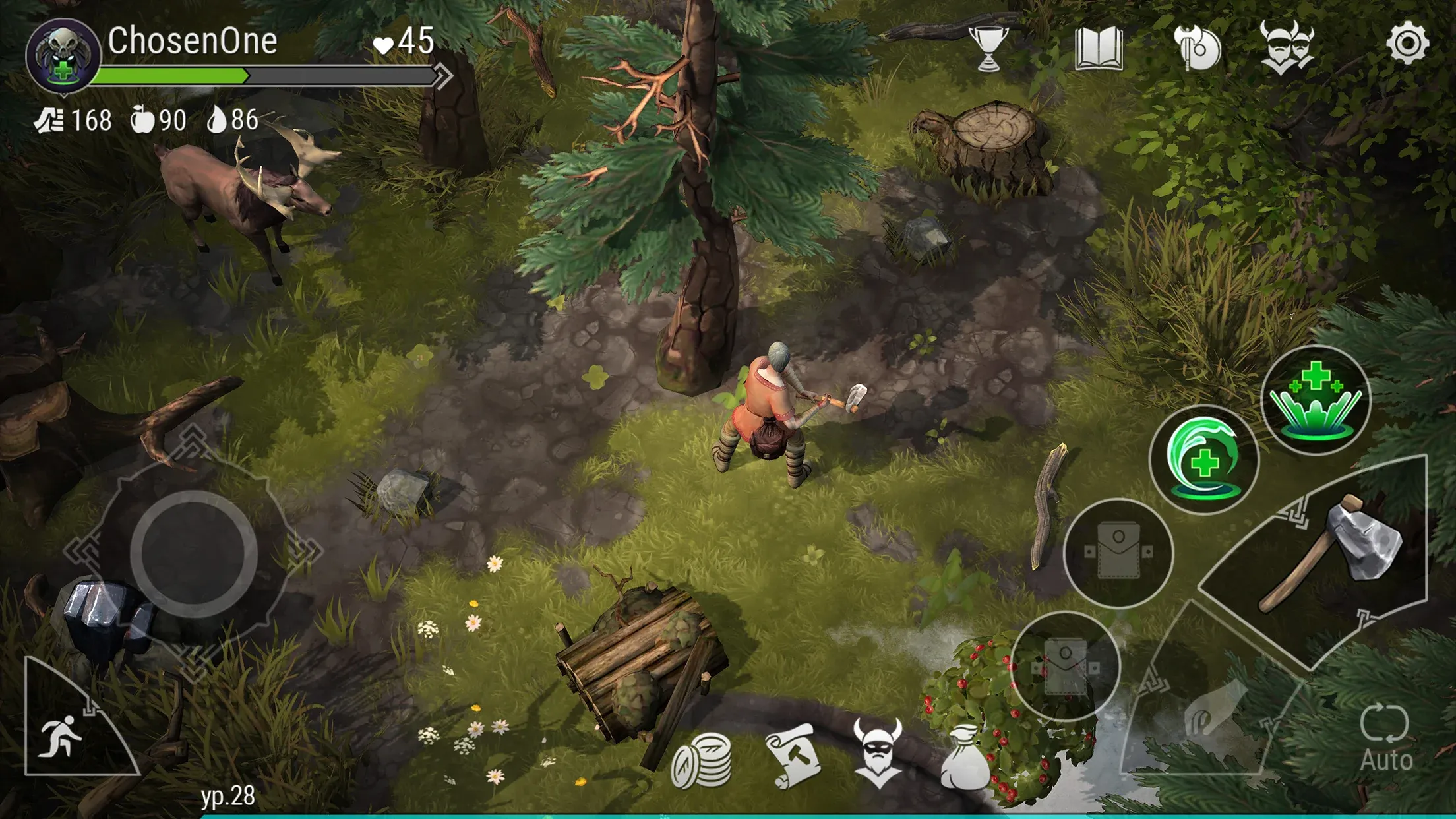 Frostborn: Action RPG v1.55.20.104405 APK Мод (Меню, 12+ функций) Screenshot 1