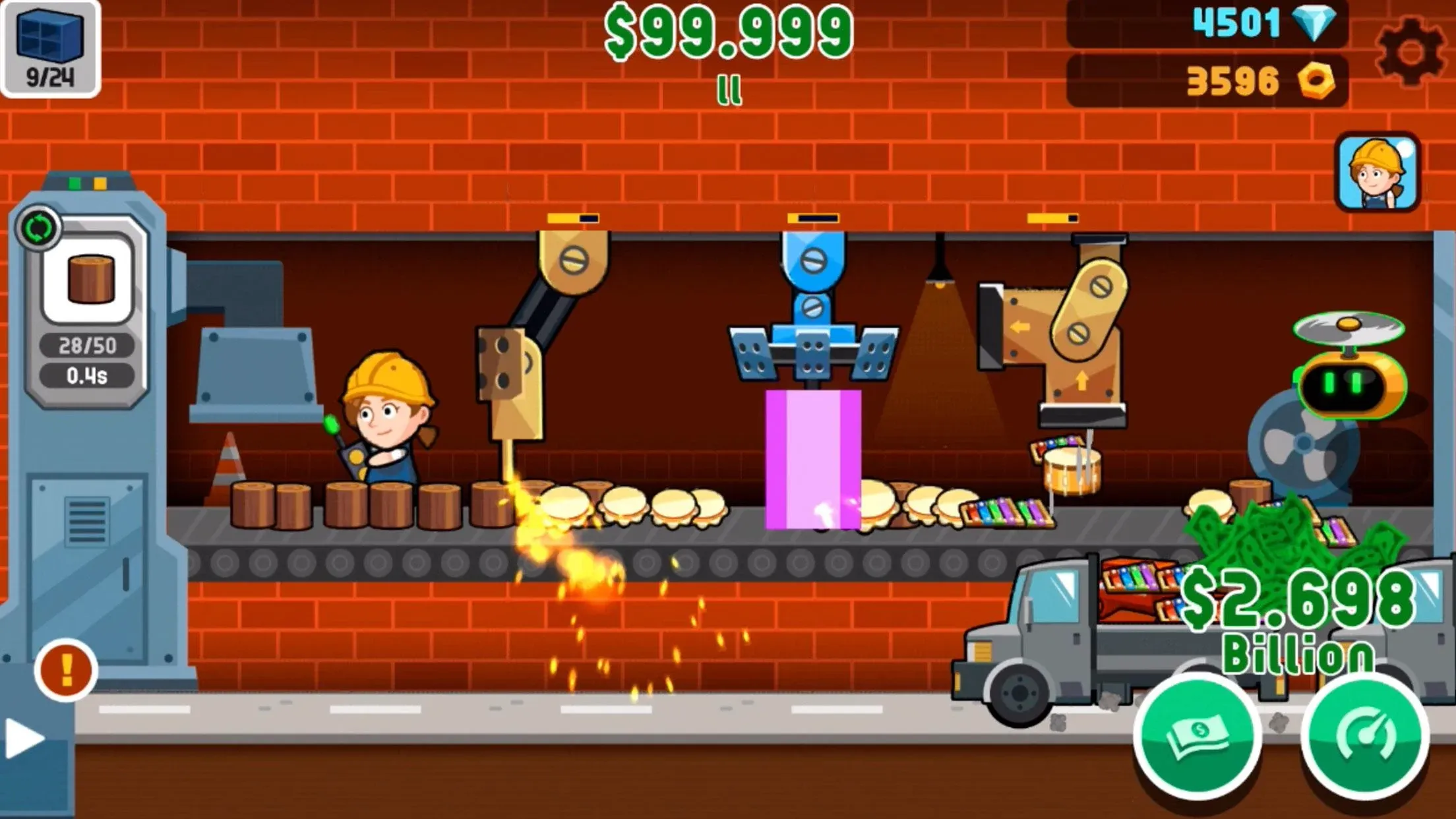 Factory Inc. v2.3.82 APK Мод (Много денег) Screenshot 2