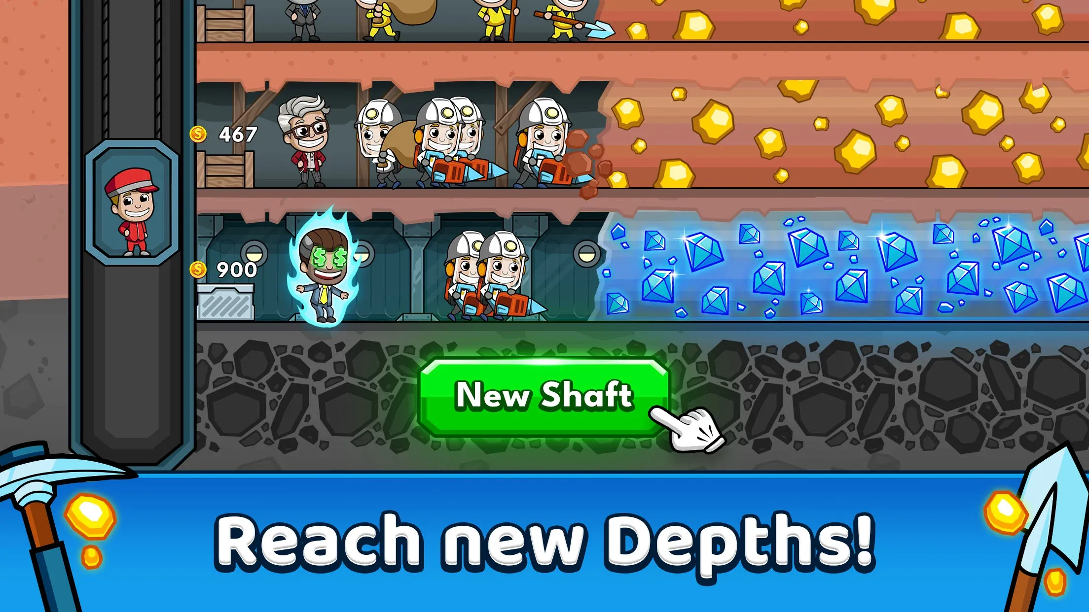 Idle Miner Tycoon: Gold & Cash v5.53.0 APK Мод (Много денег) Screenshot 3 Idle Miner Tycoon: Gold & Cash v5.53.0 APK Мод (Много денег) Screenshot 3