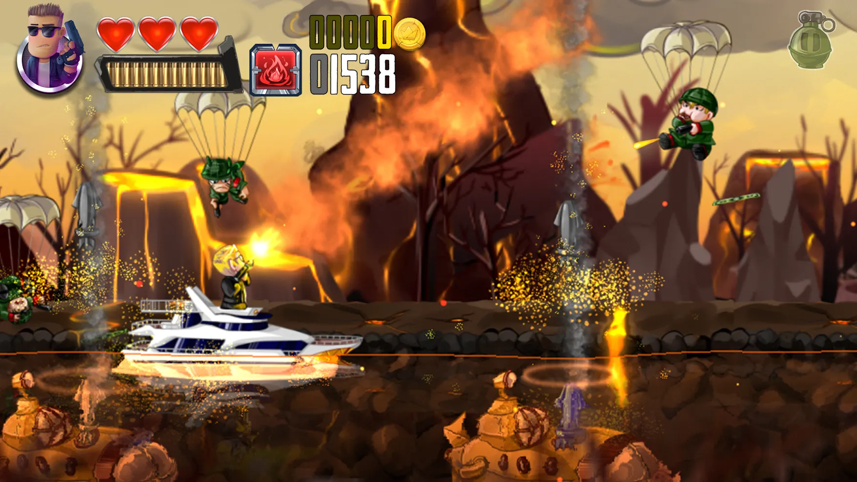 Ramboat - Offline Action Game [мод: много денег] Screenshot 3