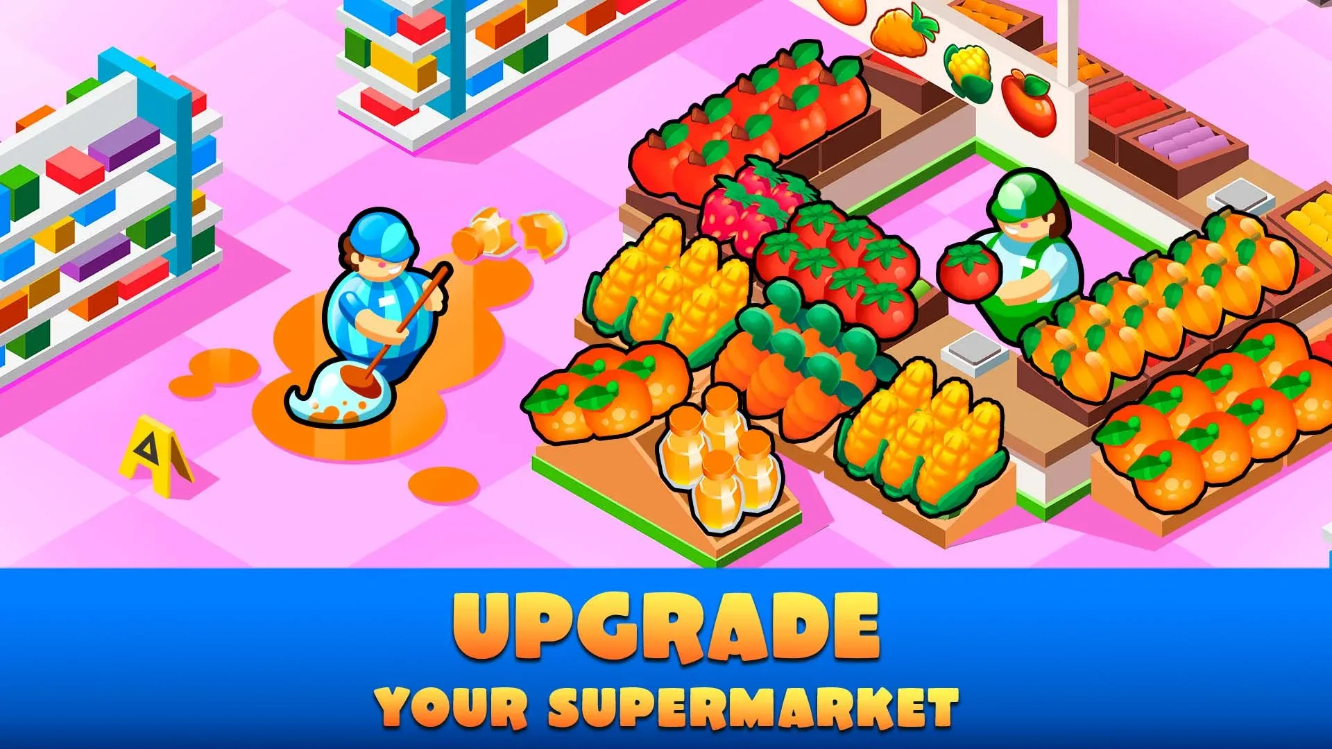 Idle Supermarket Tycoon v4.1.4 APK Мод (Меню, Много денег) Screenshot 2 Idle Supermarket Tycoon v4.1.4 APK Мод (Меню, Много денег) Screenshot 2