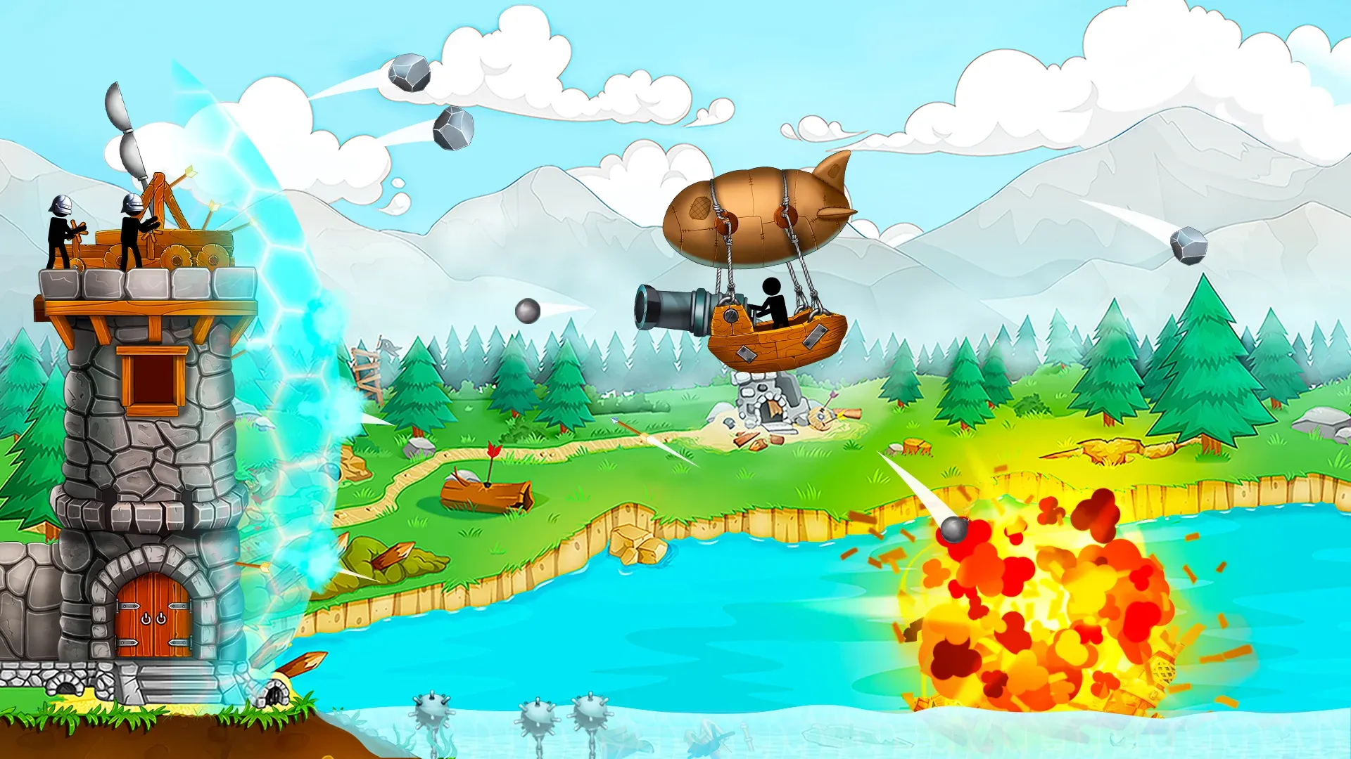 Катапульта: Стикмены Пираты v1.9.0 APK Мод (Много денег) Screenshot 3 Катапульта: Стикмены Пираты v1.9.0 APK Мод (Много денег) Screenshot 3