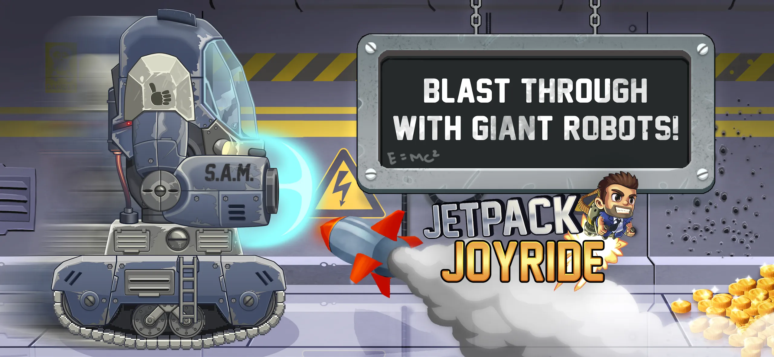 Jetpack Joyride v1.104.1 APK Мод (Много монет) Screenshot 1 Jetpack Joyride v1.104.1 APK Мод (Много монет) Screenshot 1