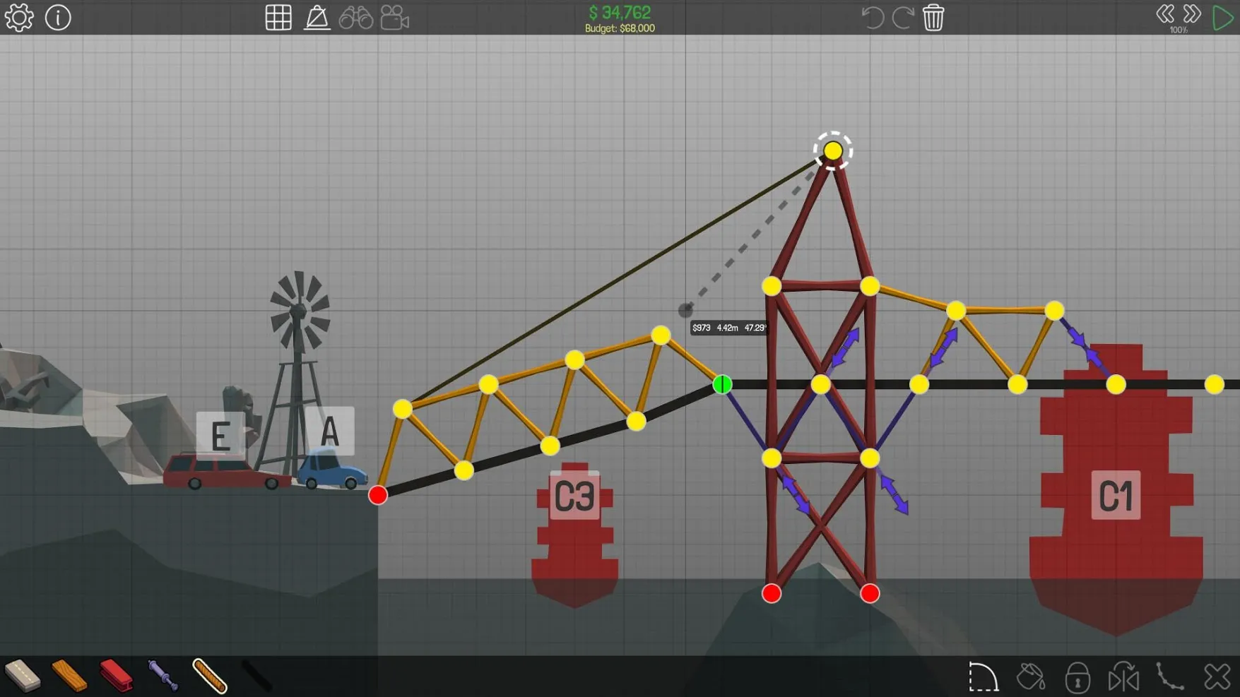Poly Bridge [мод: полная версия] Screenshot 1