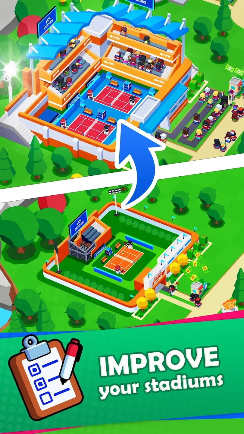 Sports City Tycoon v1.20.26 APK Мод (Много денег) Screenshot 3