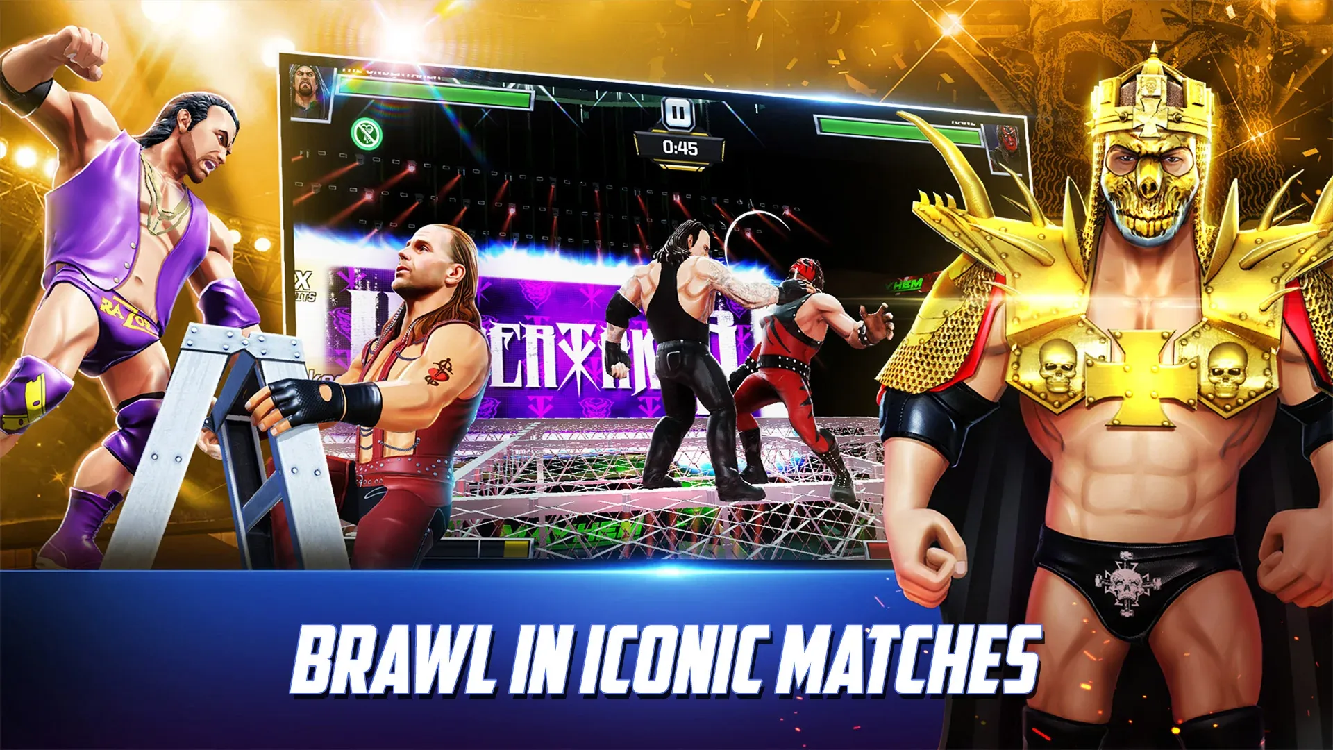 WWE Mayhem v1.81.127 APK Мод (Меню, Один удар, Режим бога, Деньги) Screenshot 4