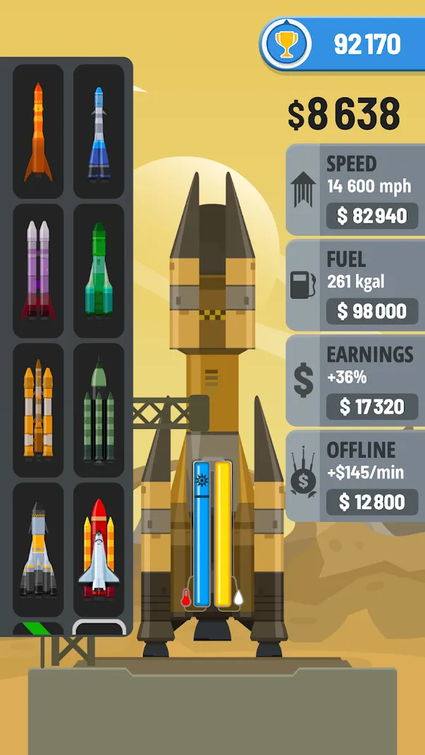 Rocket Sky! [мод: много денег] Screenshot 2