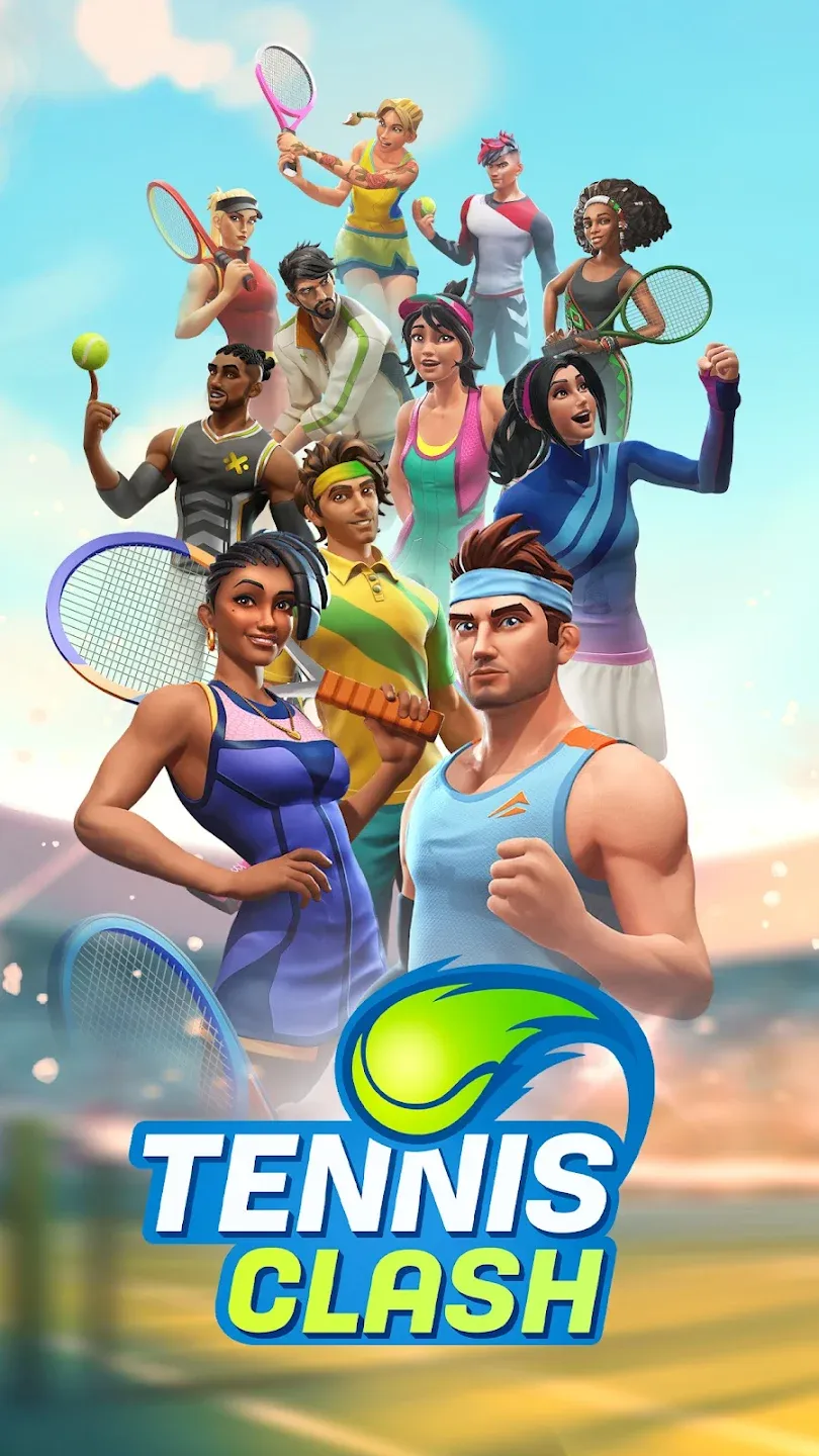 Tennis Clash v6.31.0 APK Мод (Мега Меню, 12+ функций) Screenshot 1