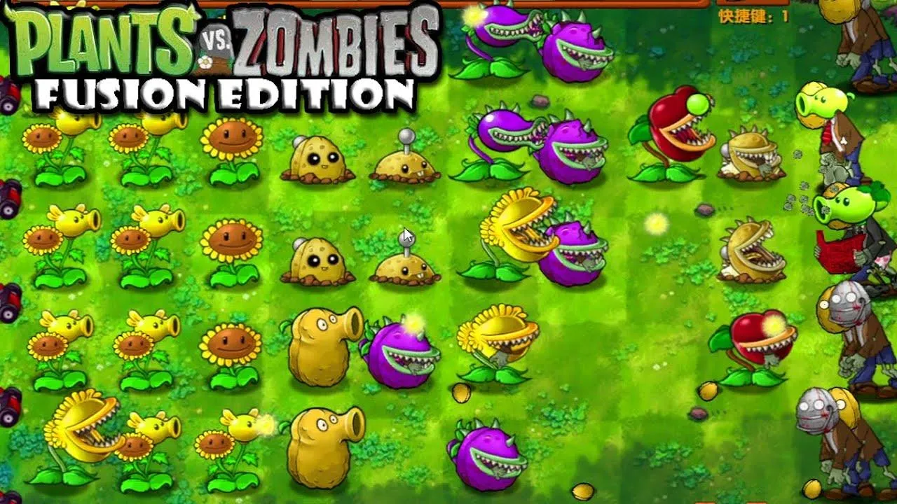 Plants vs Zombies Fusion Edition v3.6.1 APK Мод (Много денег, Много солнца) Screenshot 1