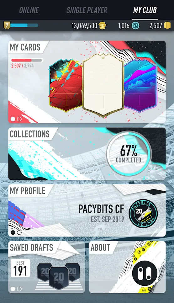 PACYBITS FUT 20 [мод: много денег] Screenshot 3