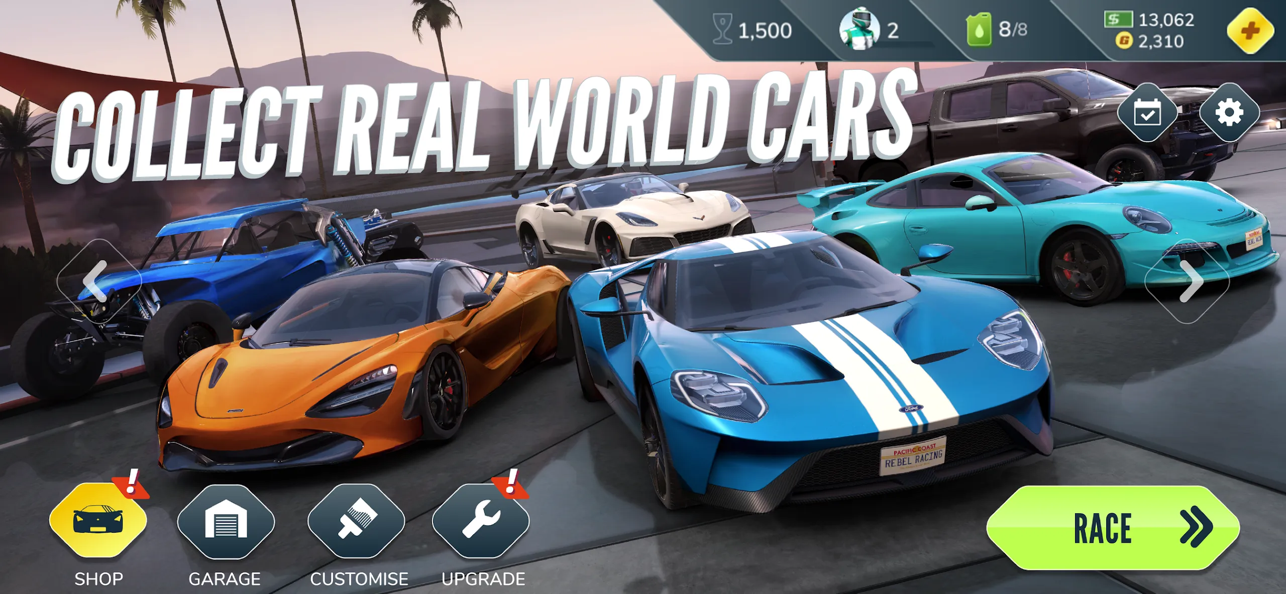 Rebel Racing v27.03.19281 APK Мод (Меню, Тупые противники) Screenshot 3
