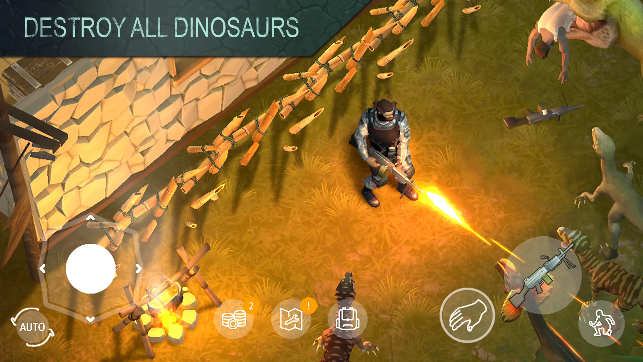 Jurassic Survival v2.7.8 APK Мод (Меню, Один удар, Бесплатный крафт) Screenshot 3