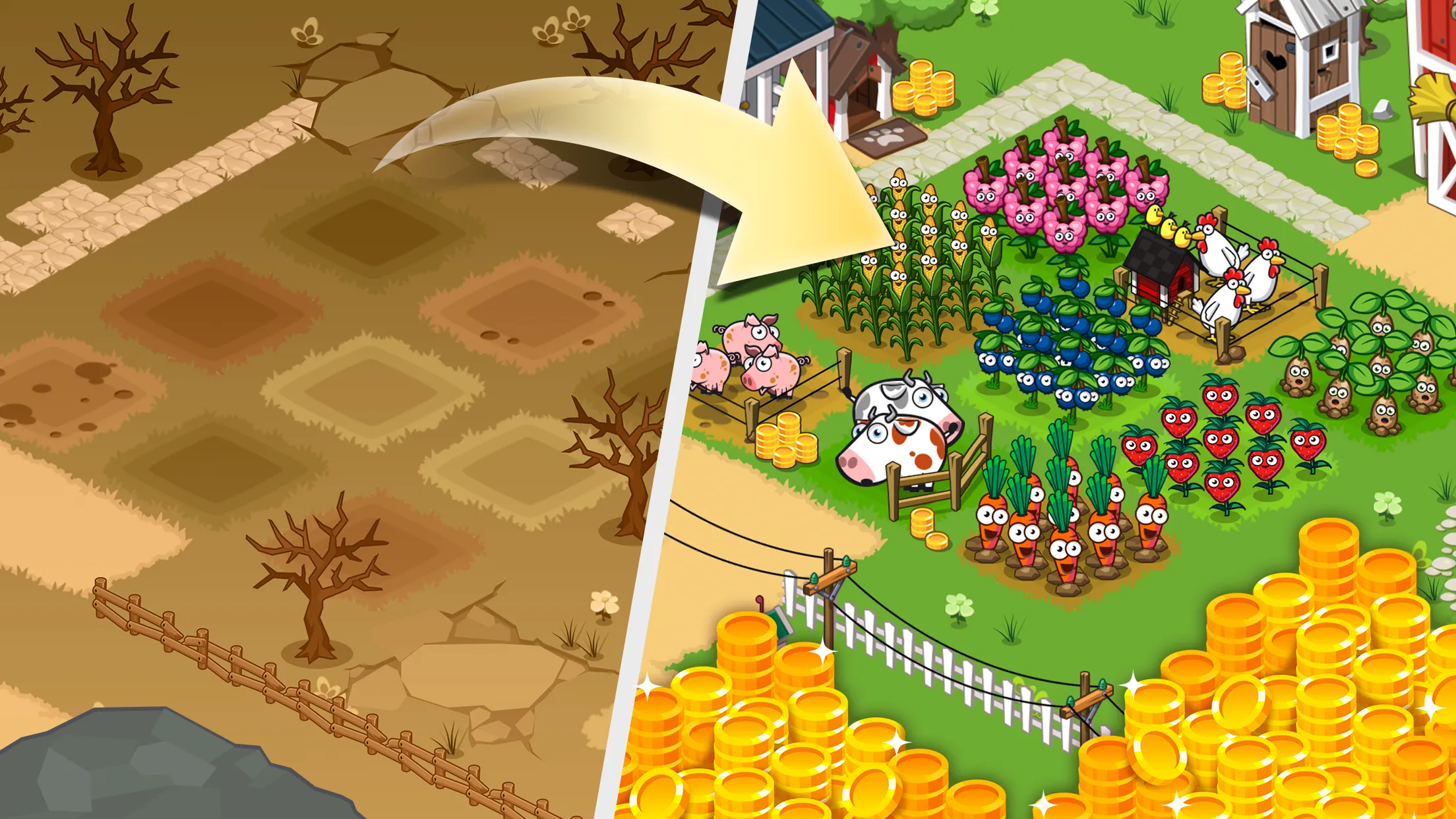 Idle Farming Empire v1.48.6 APK Мод (Много денег) Screenshot 1