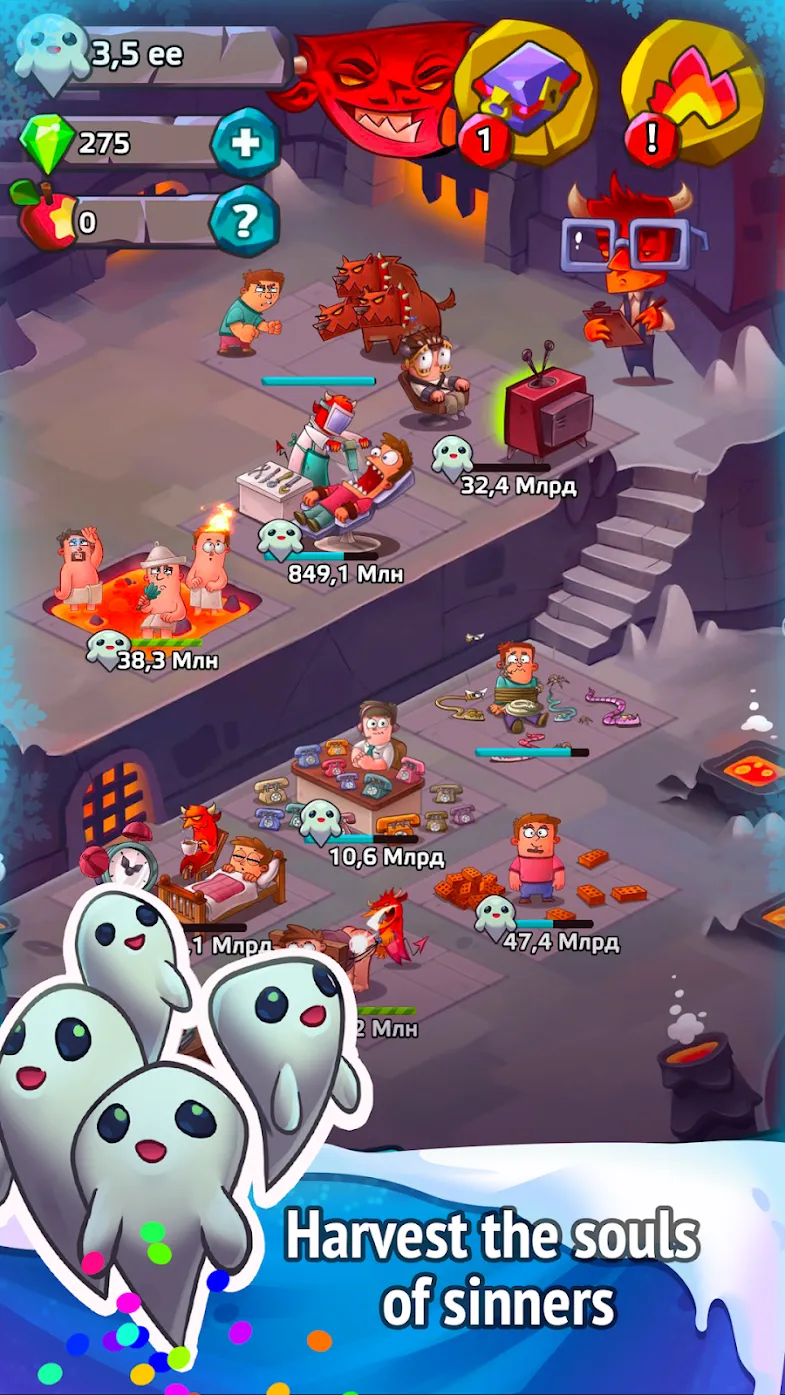 Idle Evil Clicker [мод: бесплатные покупки] Screenshot 3