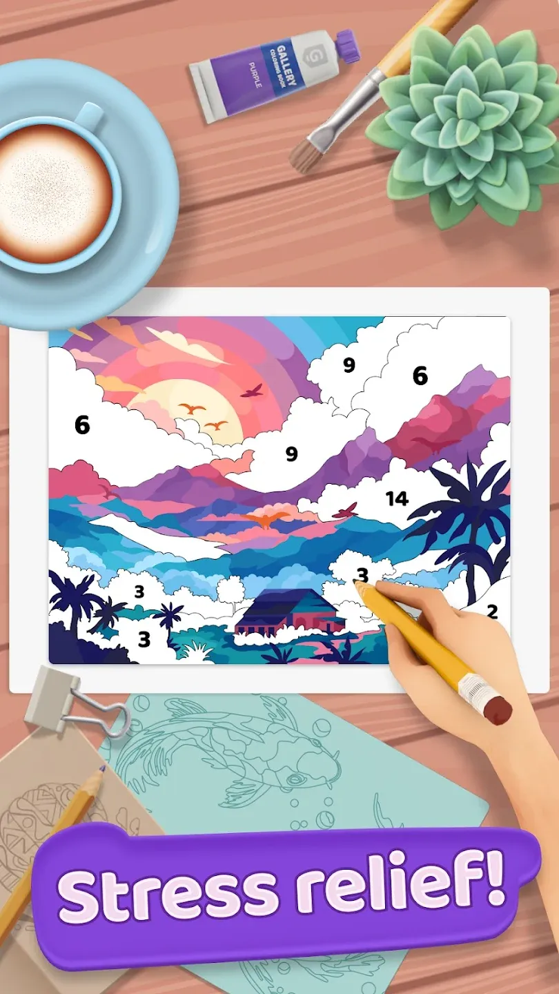 Gallery: Раскраска по номерам v0.449 APK Мод (Меню, Много ресурсов) Screenshot 3 Gallery: Раскраска по номерам v0.449 APK Мод (Меню, Много ресурсов) Screenshot 3