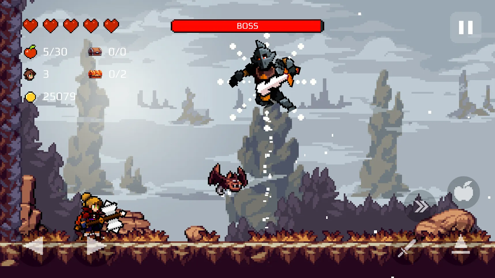 Apple Knight Action Platformer [мод: много денег] Screenshot 3