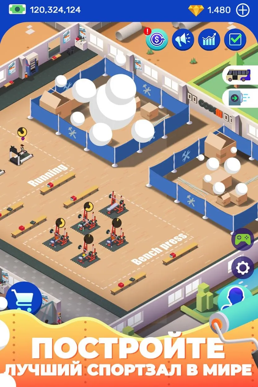 Idle Fitness Gym Tycoon v1.8 APK Мод (Много денег) Screenshot 5