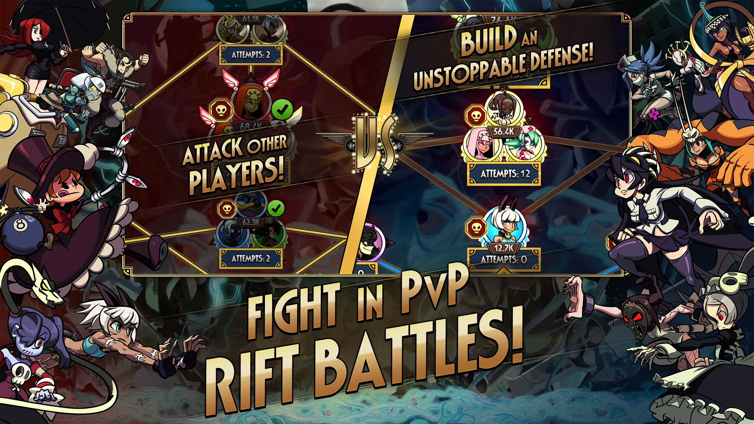 Skullgirls v8.6.3 APK Мод (Меню, Высокий Урон, Режим бога, Много навыков) Screenshot 5
