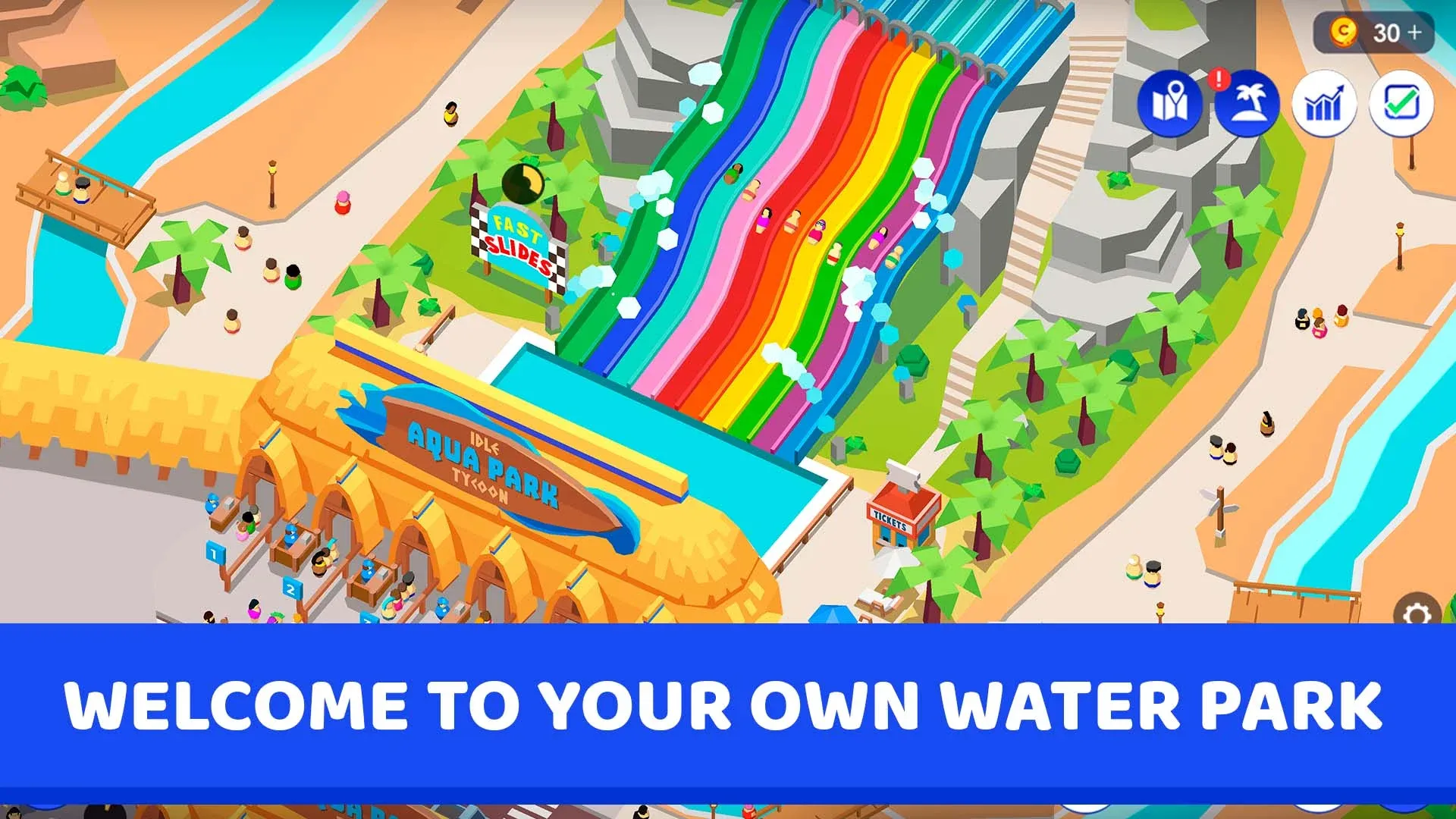 Idle Theme Park Tycoon [мод: меню] Screenshot 1