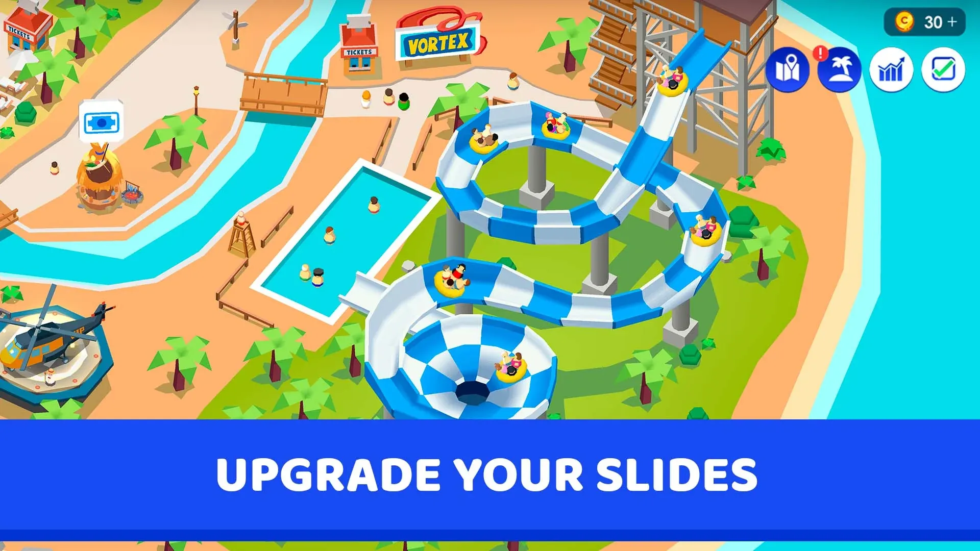 Idle Theme Park Tycoon [мод: меню] Screenshot 3