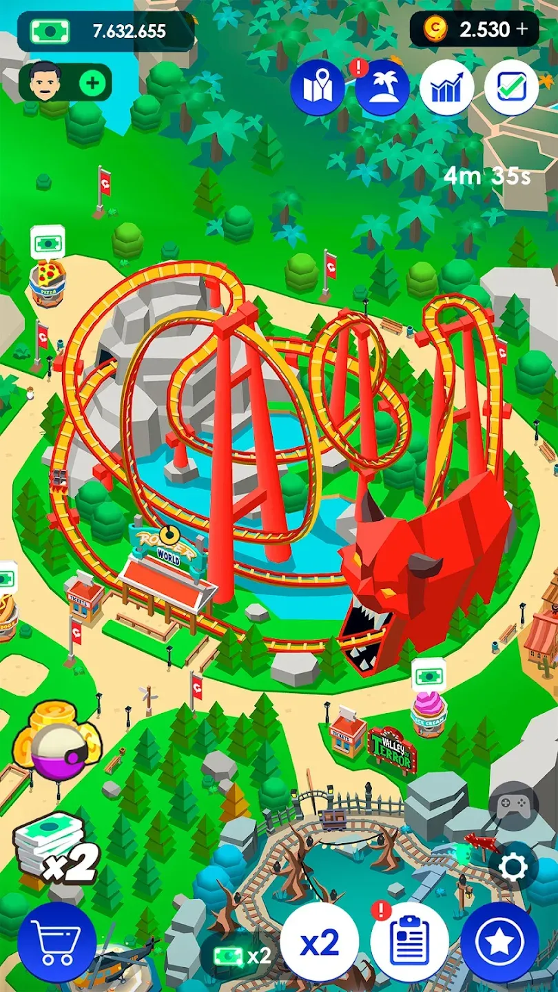 Idle Theme Park Tycoon [мод: меню] Screenshot 5