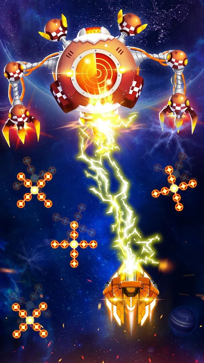 Space Shooter: Galaxy Attack (Premium) v1.979 APK Мод (Меню, Бесплатные покупки, Режим бога) Screenshot 2