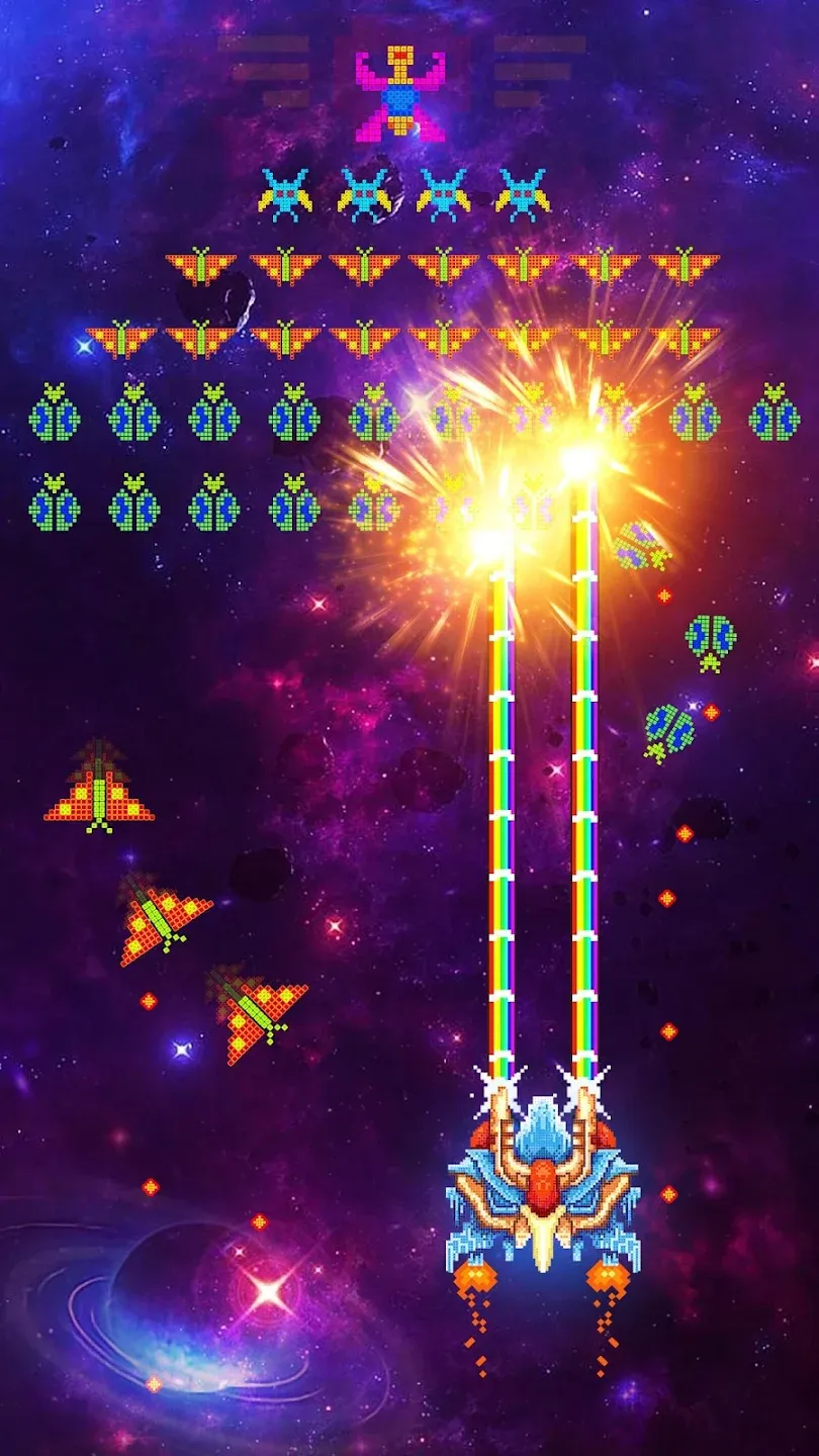 Space Shooter: Galaxy Attack (Premium) v1.979 APK Мод (Меню, Бесплатные покупки, Режим бога) Screenshot 5