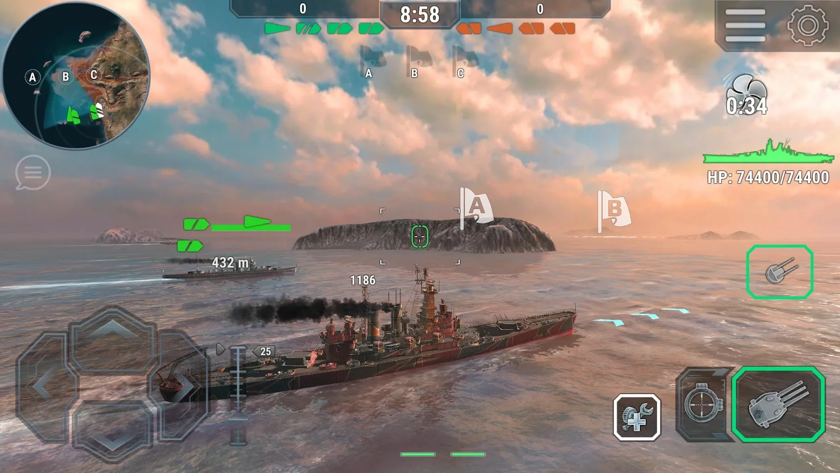 Warships Universe: Naval Battle [мод: много денег] Screenshot 4