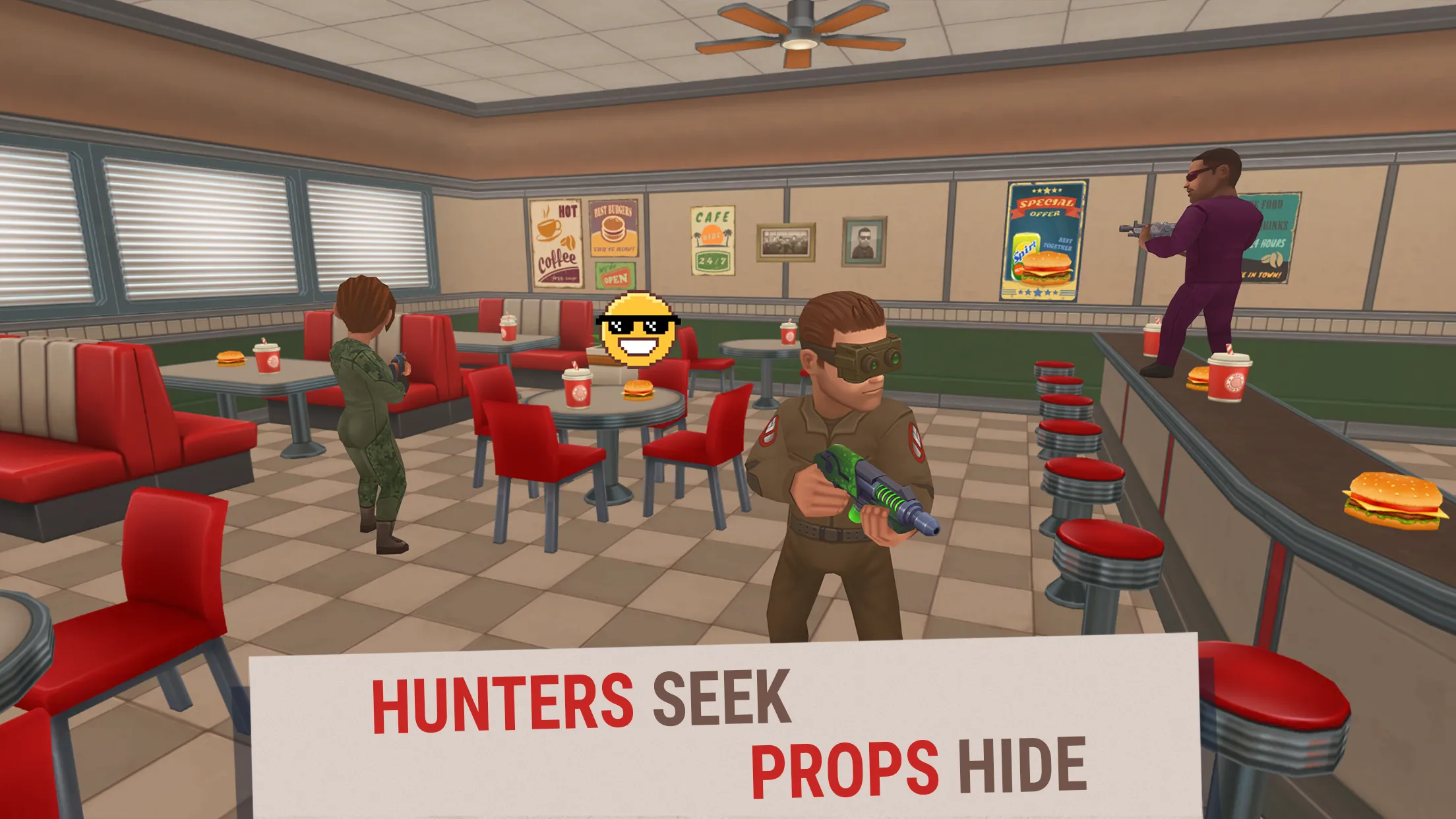 Hide Online Прятки с Друзьями v4.9.50 APK Мод (Меню, Бесконечные заряды) Screenshot 2