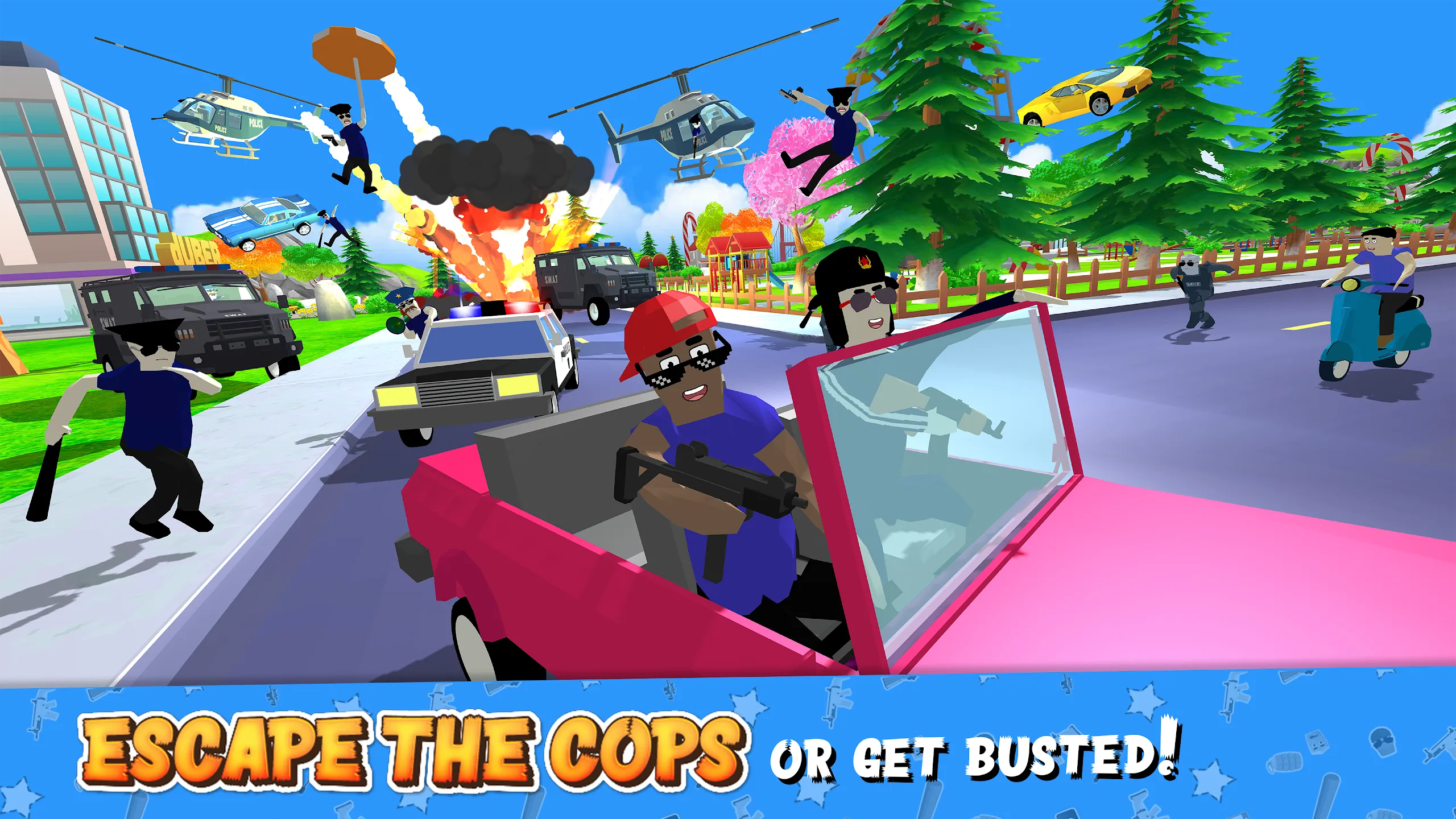 Dude Theft Wars FPS Open world v0.9.1.0b APK Мод (Меню, Много денег, Режим бога) Screenshot 1