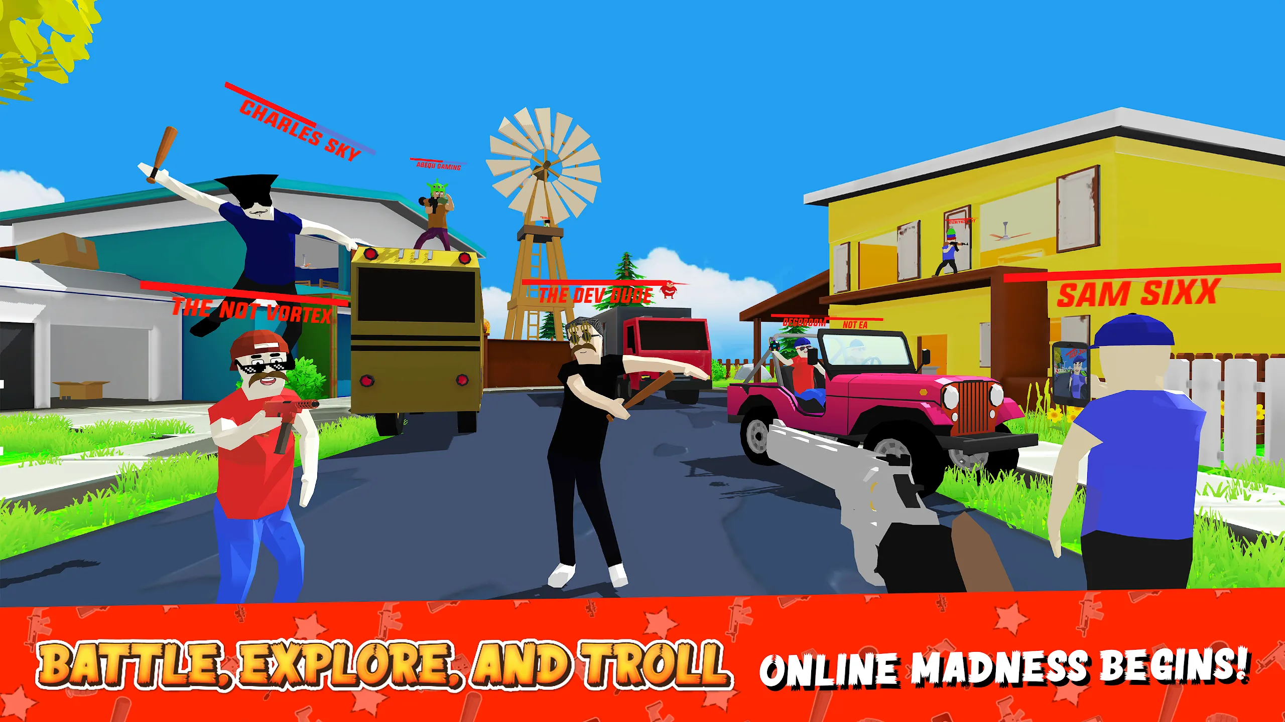 Dude Theft Wars FPS Open world v0.9.1.0b APK Мод (Меню, Много денег, Режим бога) Screenshot 3