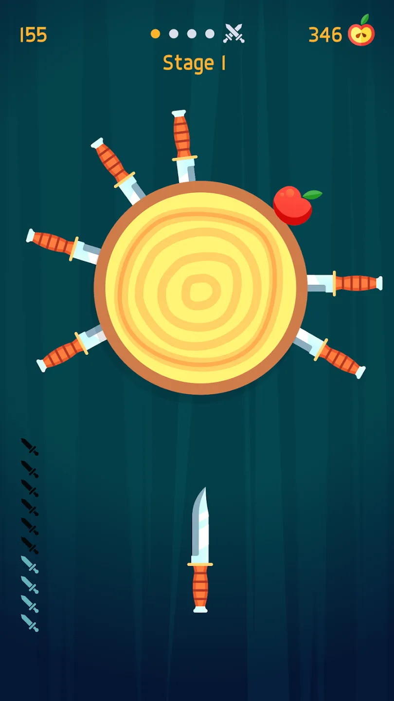 Knife Hit v1.8.30 APK Мод (Много денег) Screenshot 1 Knife Hit v1.8.30 APK Мод (Много денег) Screenshot 1