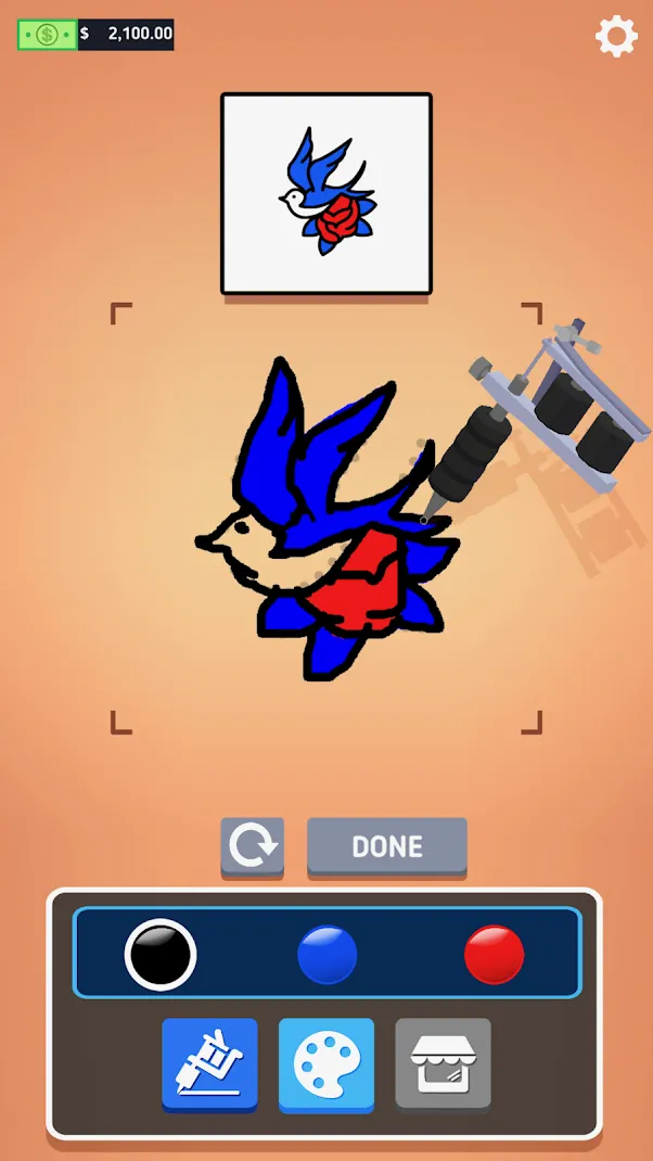 Ink Inc. – Tattoo Drawing [мод: много денег] Screenshot 3