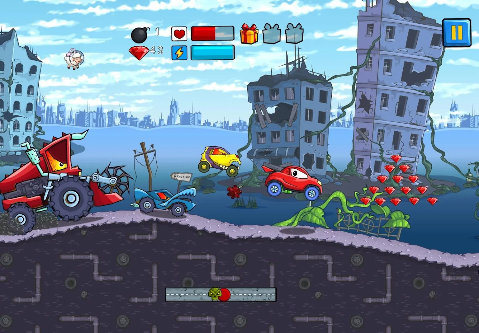 Car Eats Car Машина Ест Машину [мод: много денег] Screenshot 3