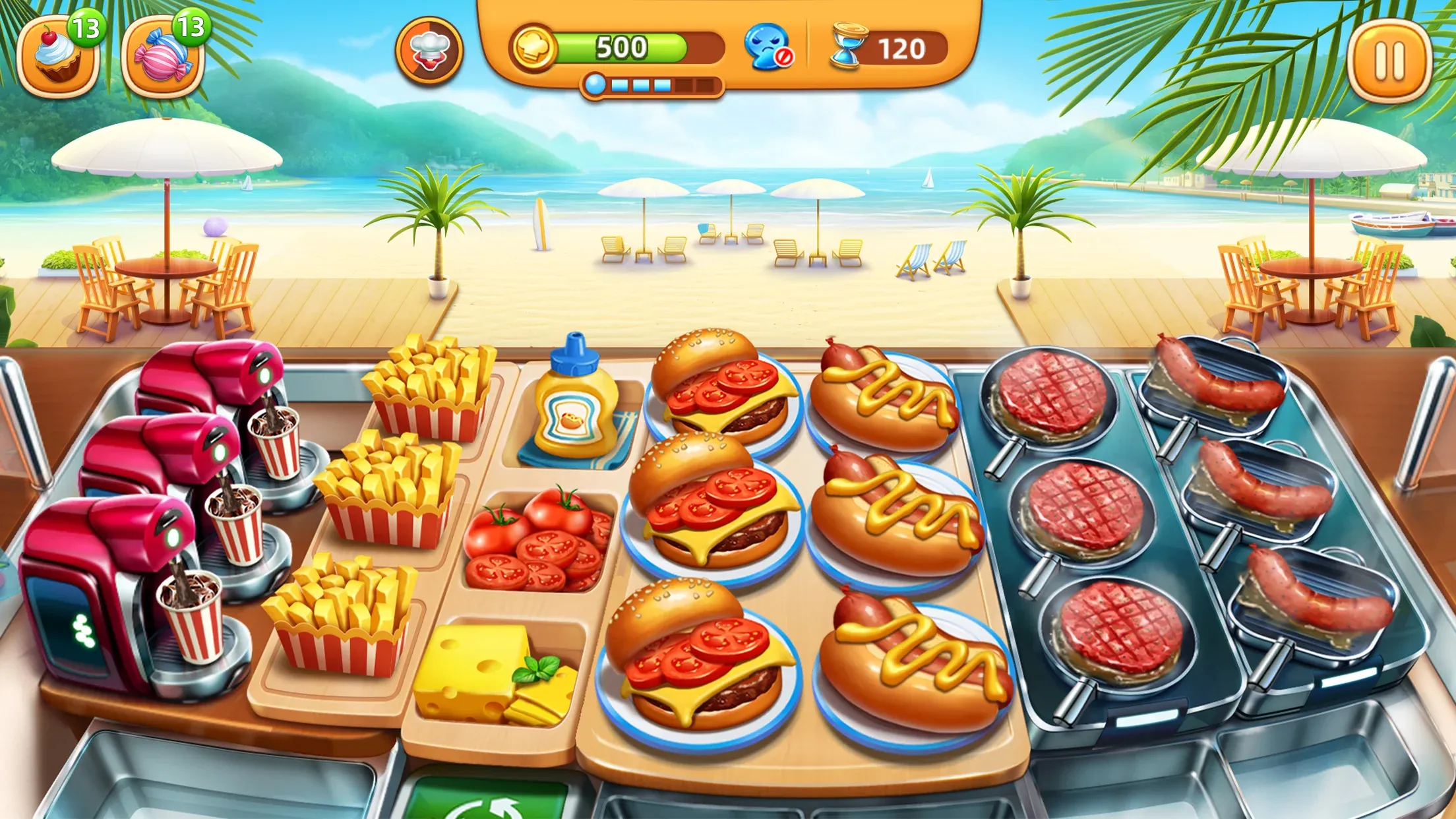 Cooking City v3.88.0.5086 APK Мод (Много бриллиантов) Screenshot 1
