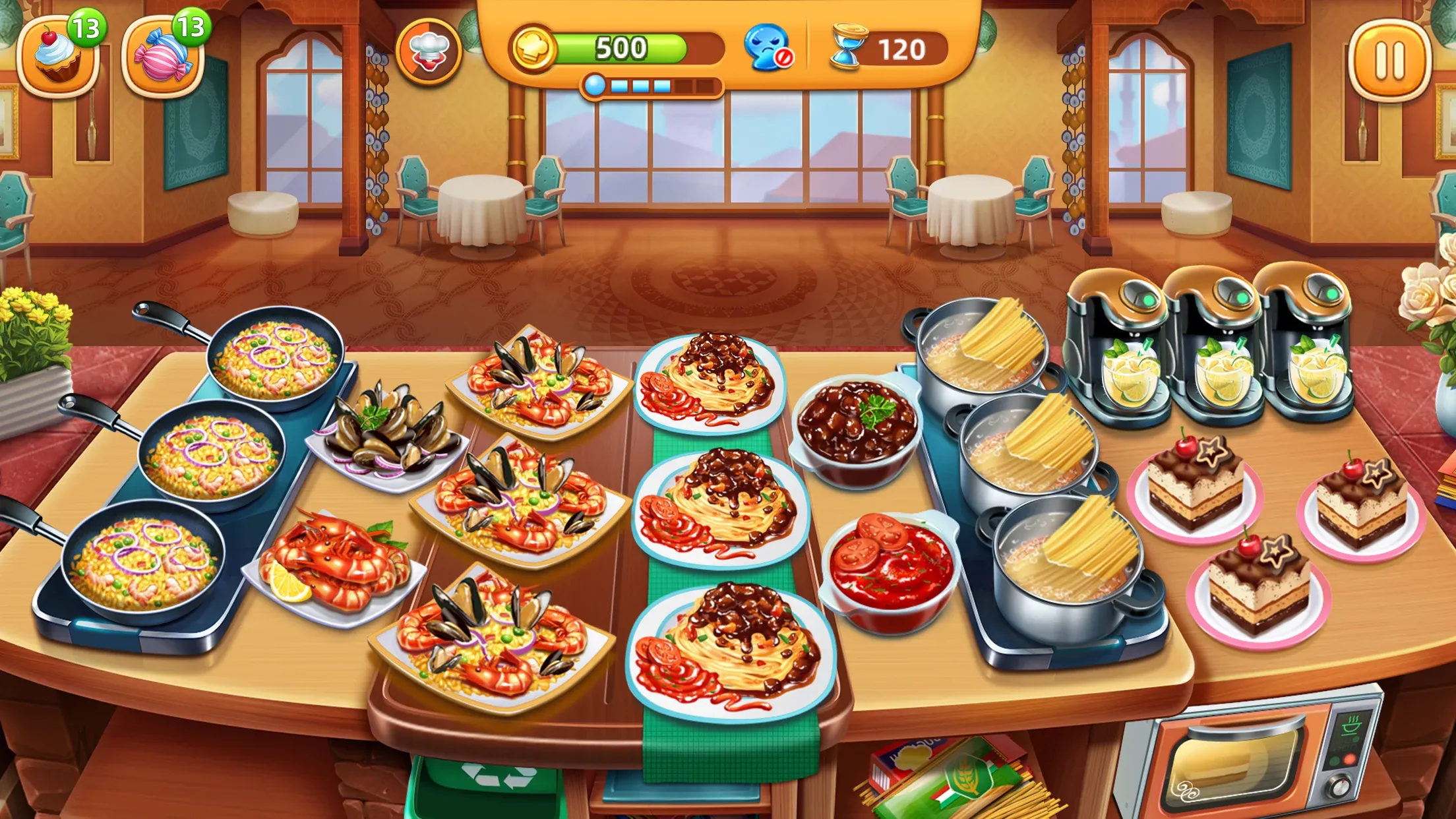 Cooking City v3.88.0.5086 APK Мод (Много бриллиантов) Screenshot 4
