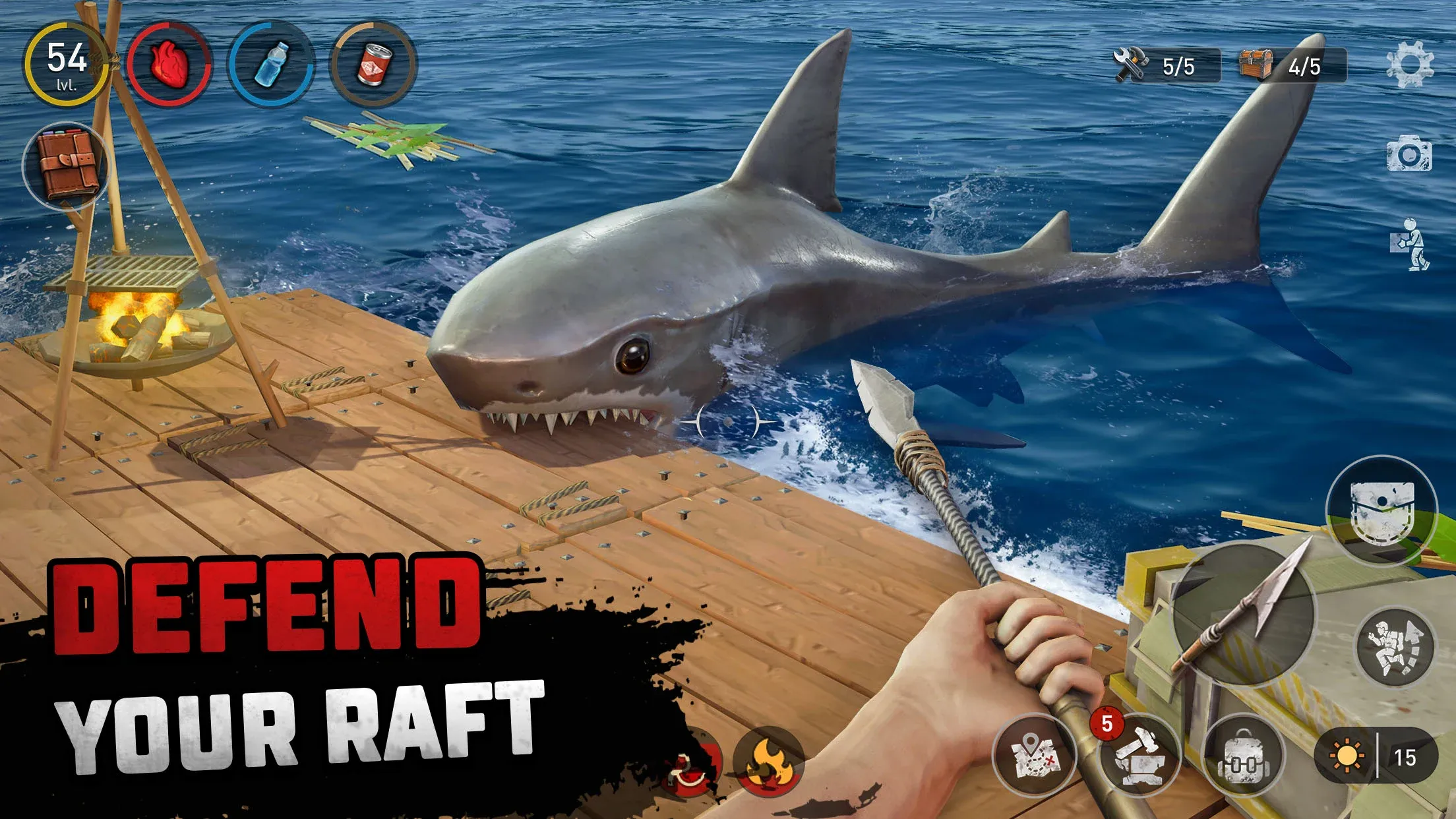 Raft® Survival: Ocean Nomad v2.9.1 APK Мод (Мега Меню, Режим бога, Бесплатные покупки) Screenshot 2